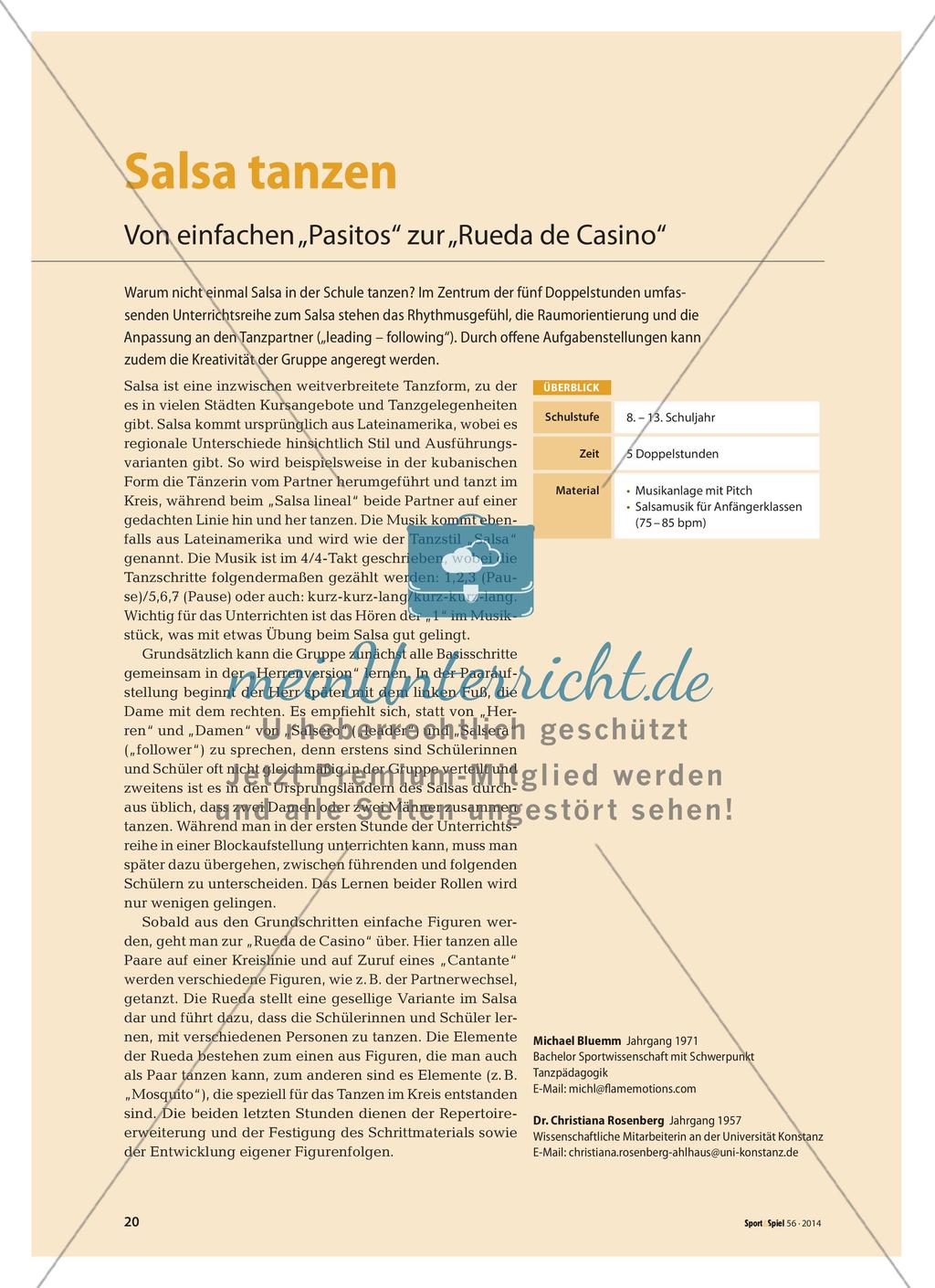 Salsa tanzen - Von einfachen „Pasitos“ zur „Rueda de Casino“ Preview 1
