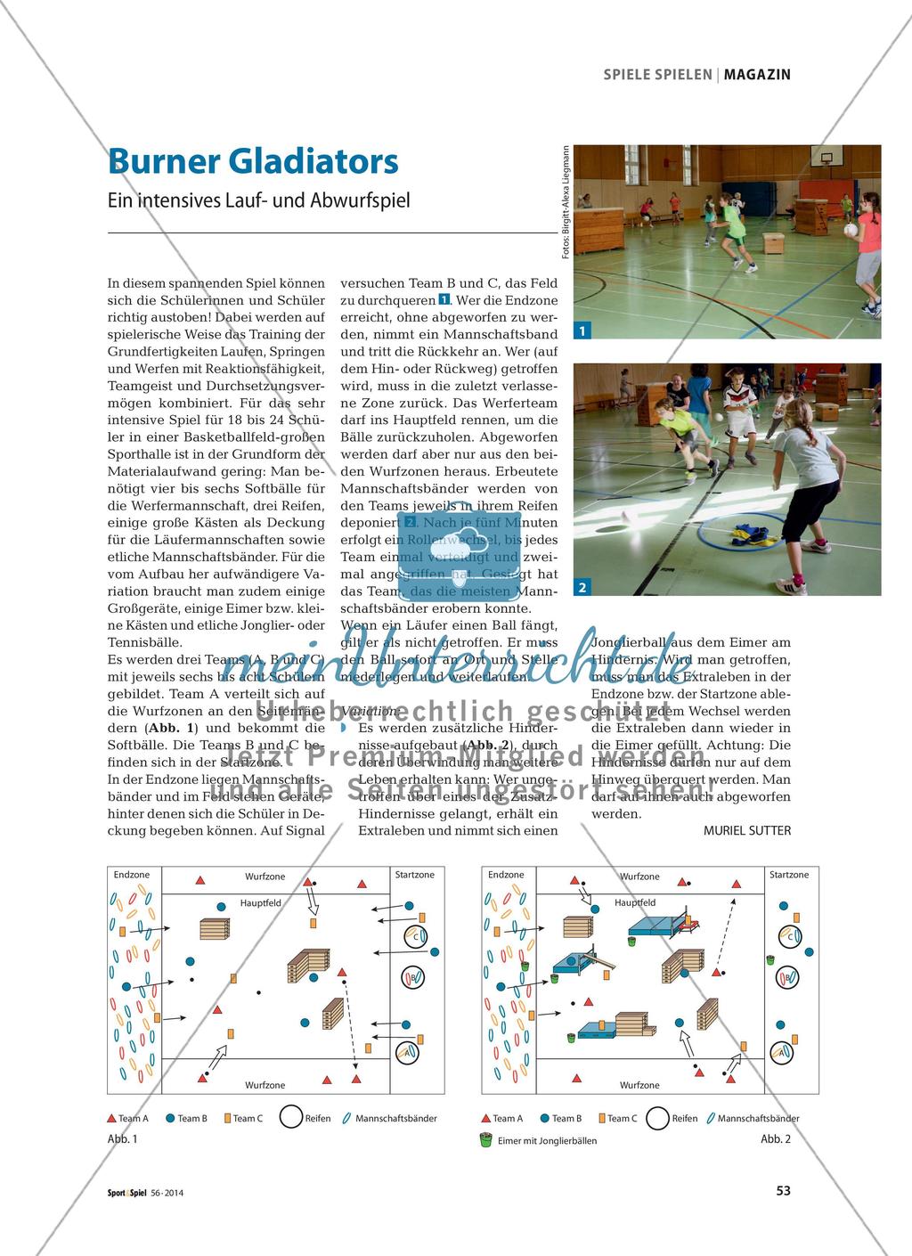 Burner Gladiators - Ein intensives Lauf- und Abwurfspiel Preview 1