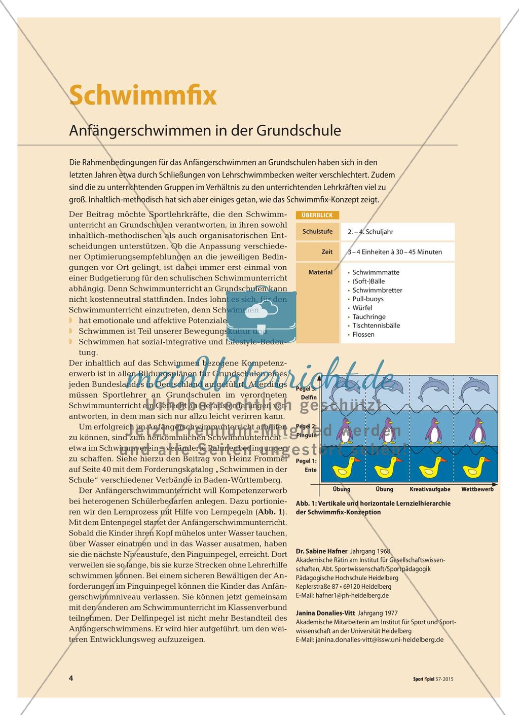 Schwimmfix - Anfängerschwimmen in der Grundschule Preview 1