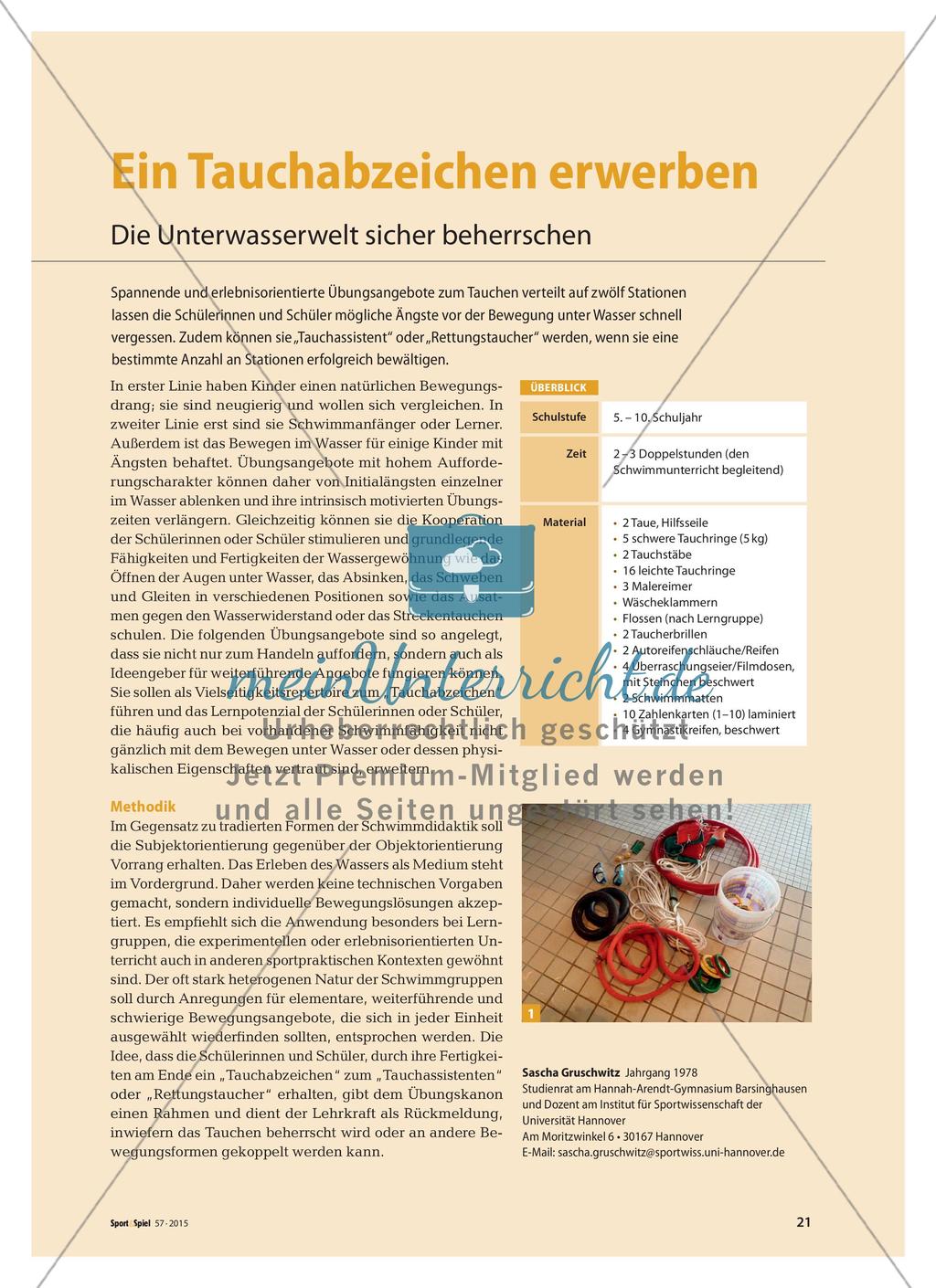 Ein Tauchabzeichen erwerben - Die Unterwasserwelt sicher beherrschen Preview 1