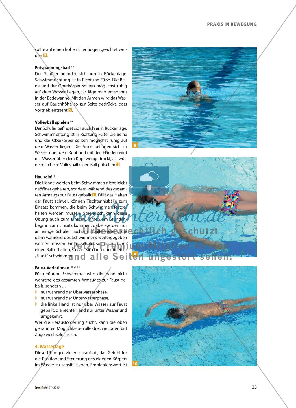 Schwimmtechnik verbessern - Koordinative Übungen zur Verbesserung der Technik Preview 4