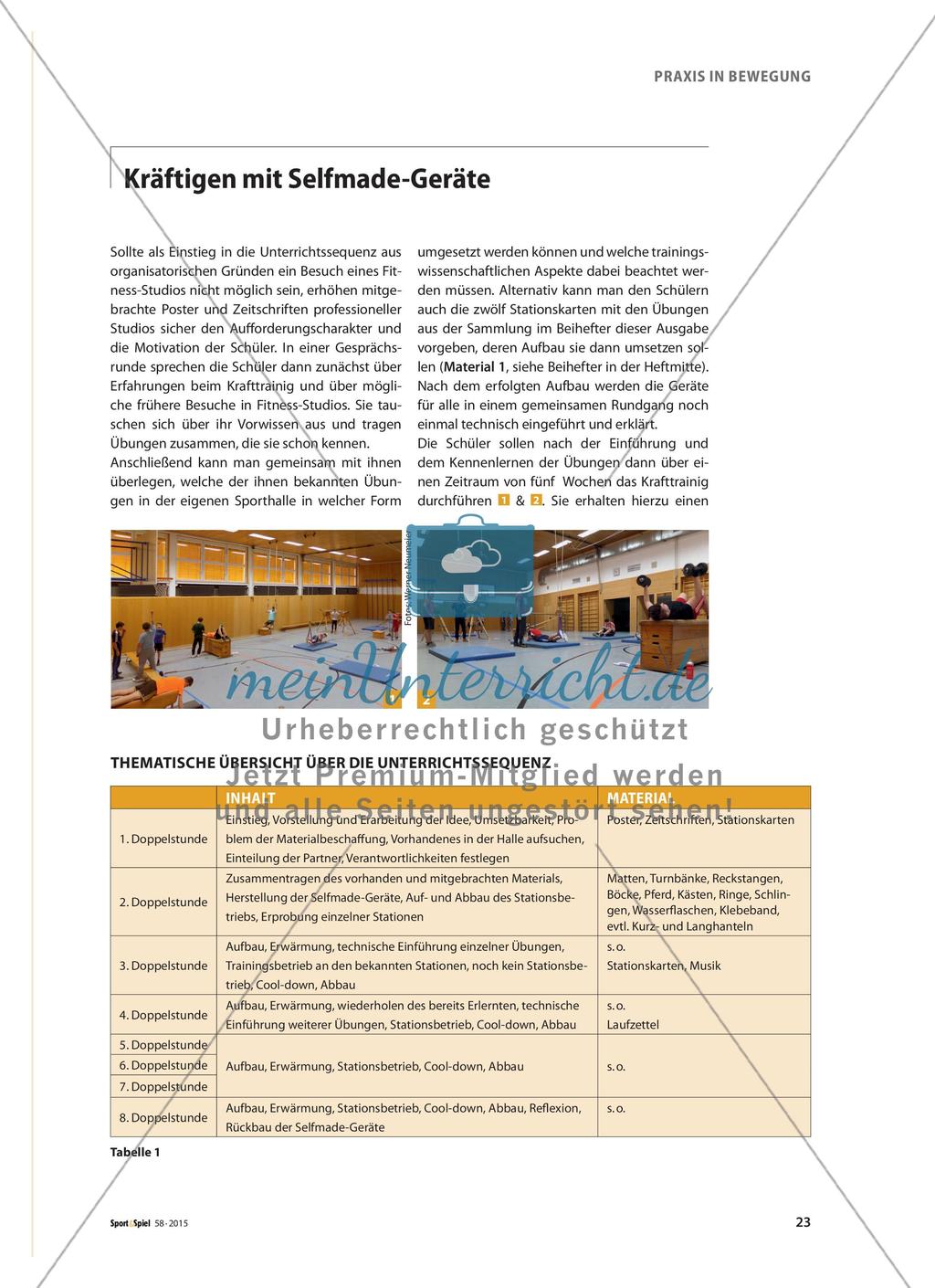 Selfmade-Power in der Turnhalle - Mit selbstgebauten Geräten Krafttraining machen Preview 2