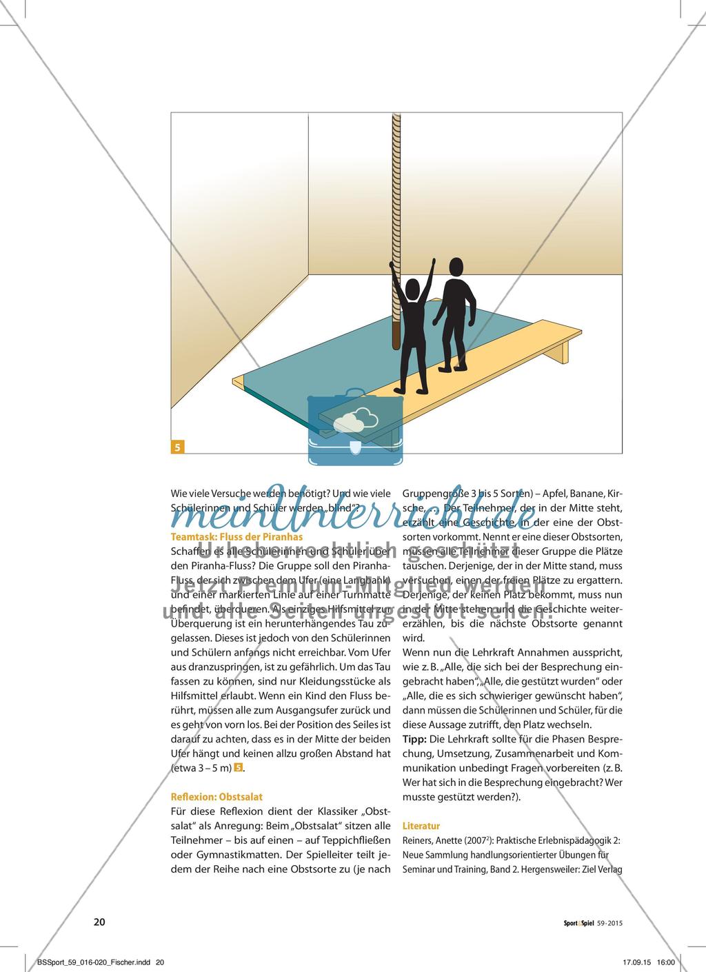 Erlebnispädagogik in der Schule - Warm-up, Teamtask und Gruppenreflexion Preview 5
