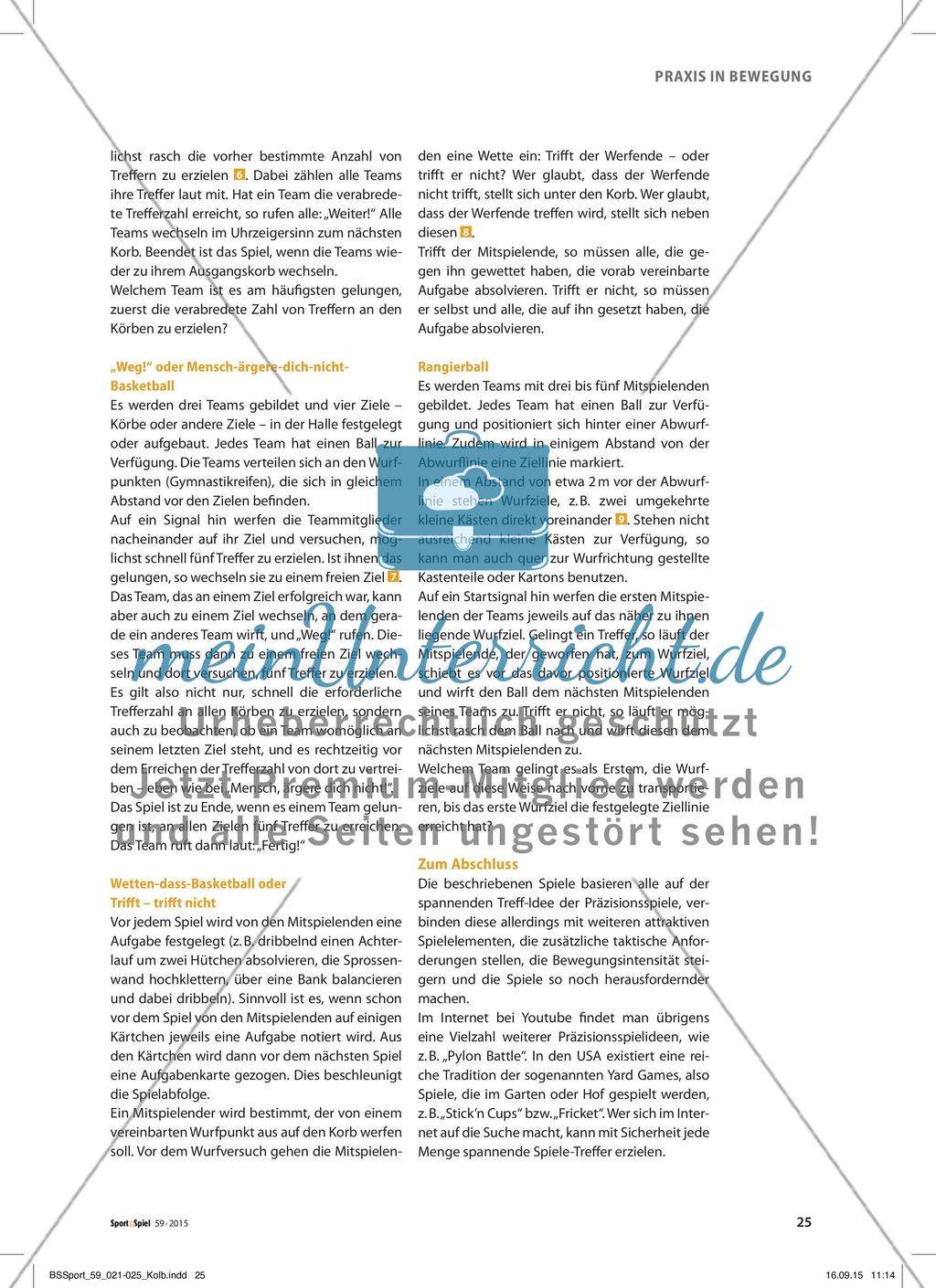 Treffer! Spannung am Korb - Kompetitive Präzisionsspiele im Sportunterricht Preview 5