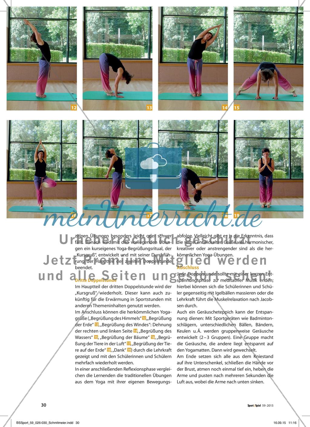 Experimentieren mit Yoga - In der Gruppe eigene Körperübungen entwickeln Preview 5