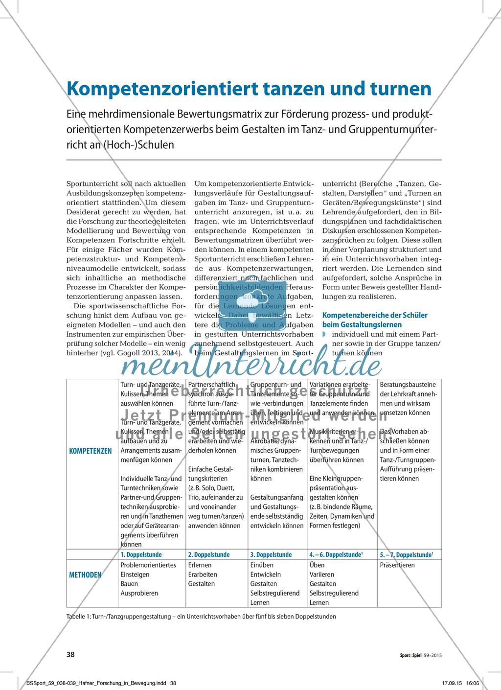 Kompetenzorientiert tanzen und turnen Preview 1