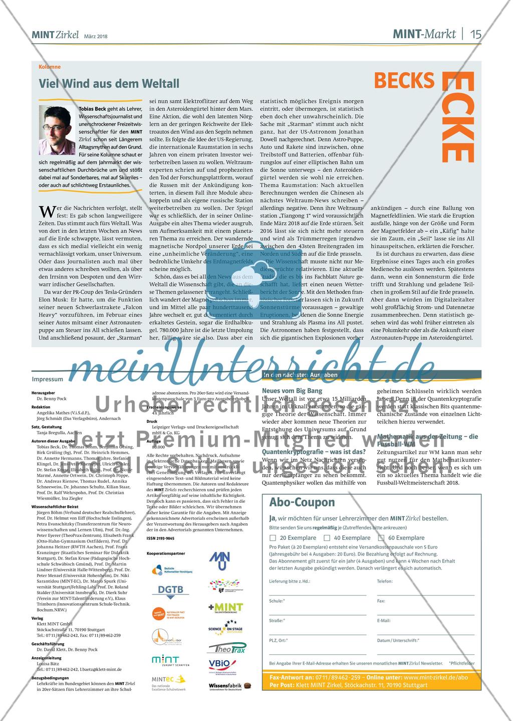 MINT Zirkel - Ausgabe 1, März 2018 Preview 15