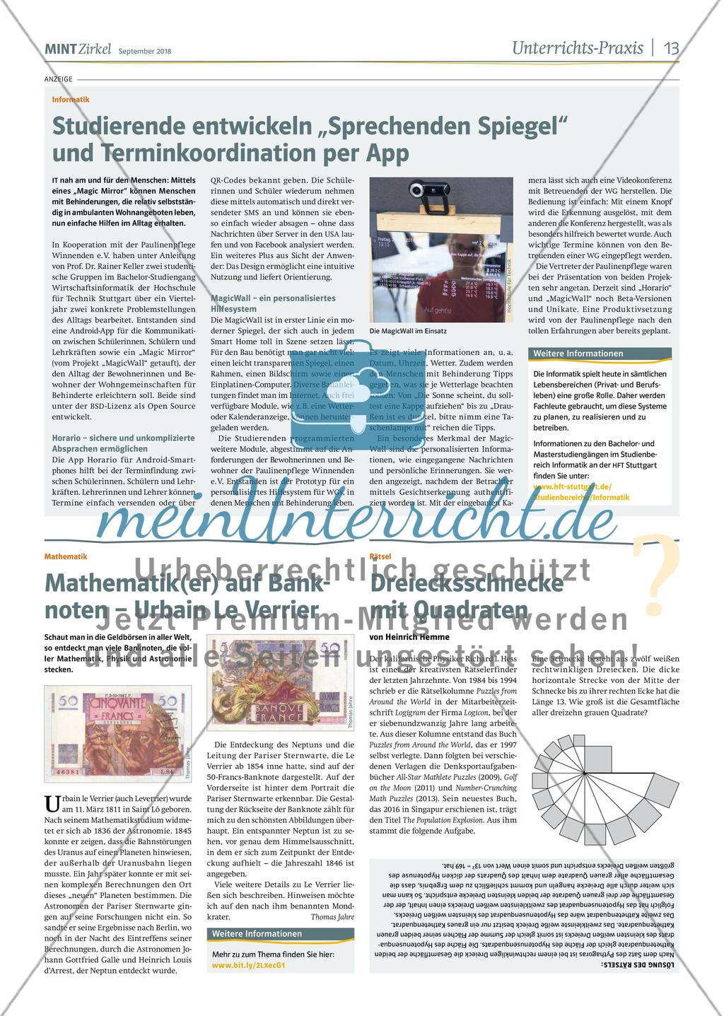 MINT Zirkel - Ausgabe 3, September 2018 Preview 13