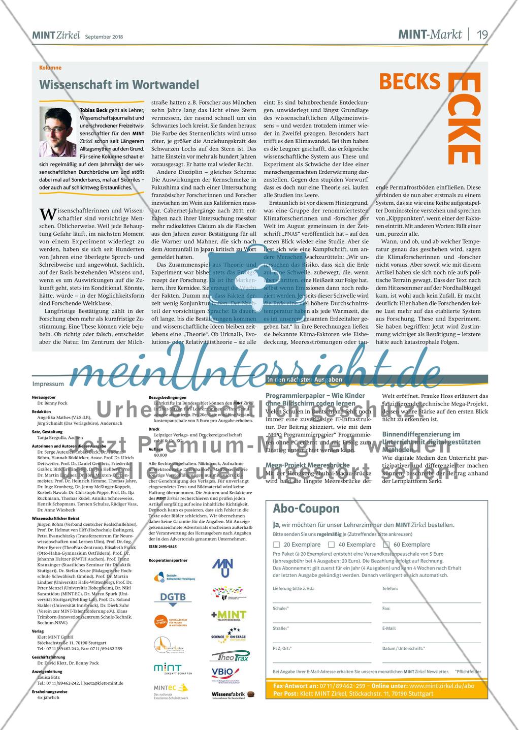 MINT Zirkel - Ausgabe 3, September 2018 Preview 19