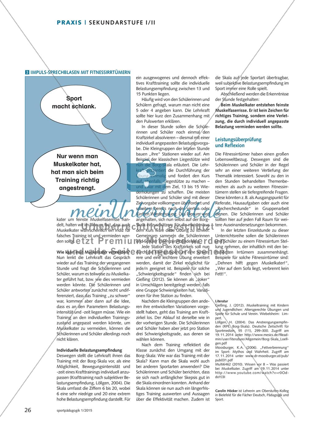 Stimmt das wirklich? - Ein Unterrichtsreihe im Kampf gegen hartnäckige Fitnessirrtümer Preview 4