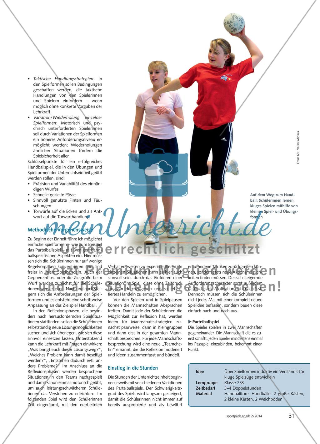 Kreativ spielen im Handball Preview 2
