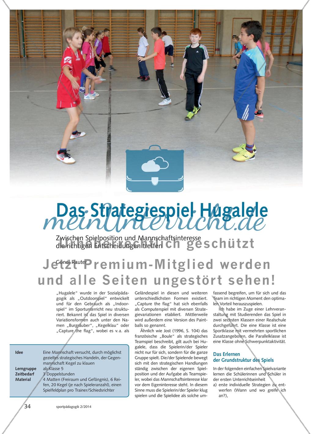 Das Strategiespiel Hugalele - Zwischen Spielposition und Mannschaftsinteresse die richtigen Entscheidungen treffen Preview 1