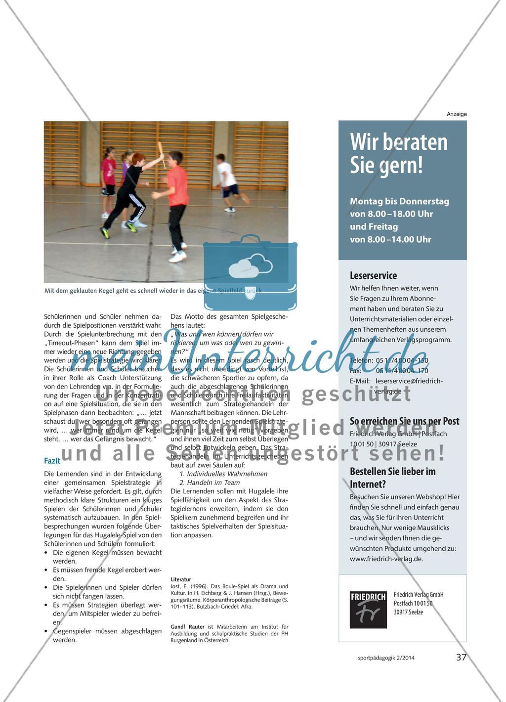 Das Strategiespiel Hugalele - Zwischen Spielposition und Mannschaftsinteresse die richtigen Entscheidungen treffen Preview 4