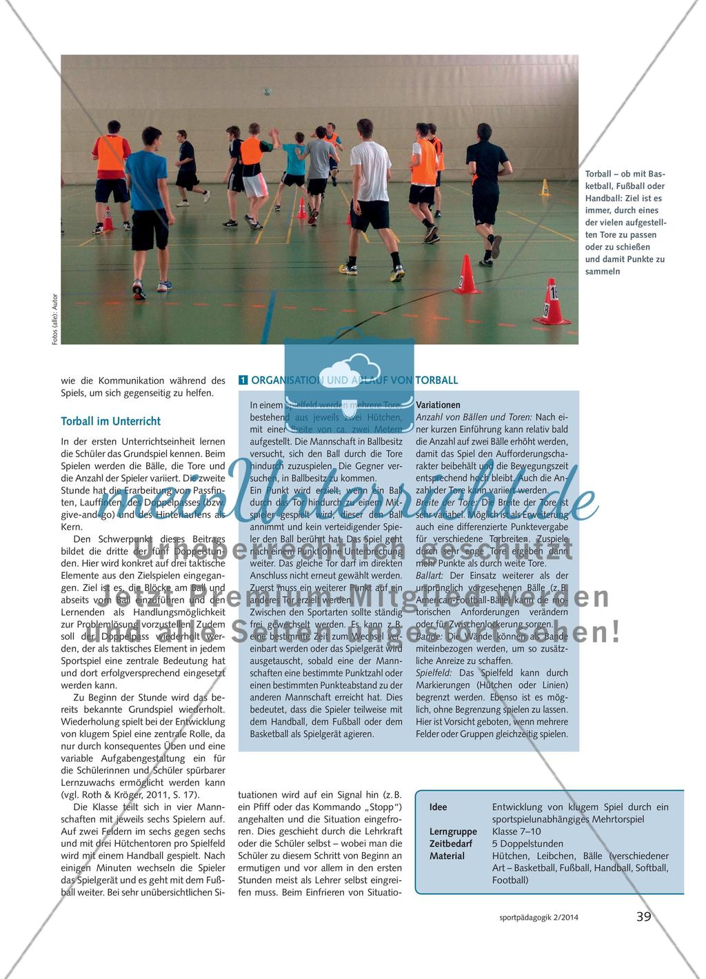 Torballspiele - Mehrtorspiele als sportspielübergreifender Ansatz zur Entwicklung von klugem Spiel Preview 2