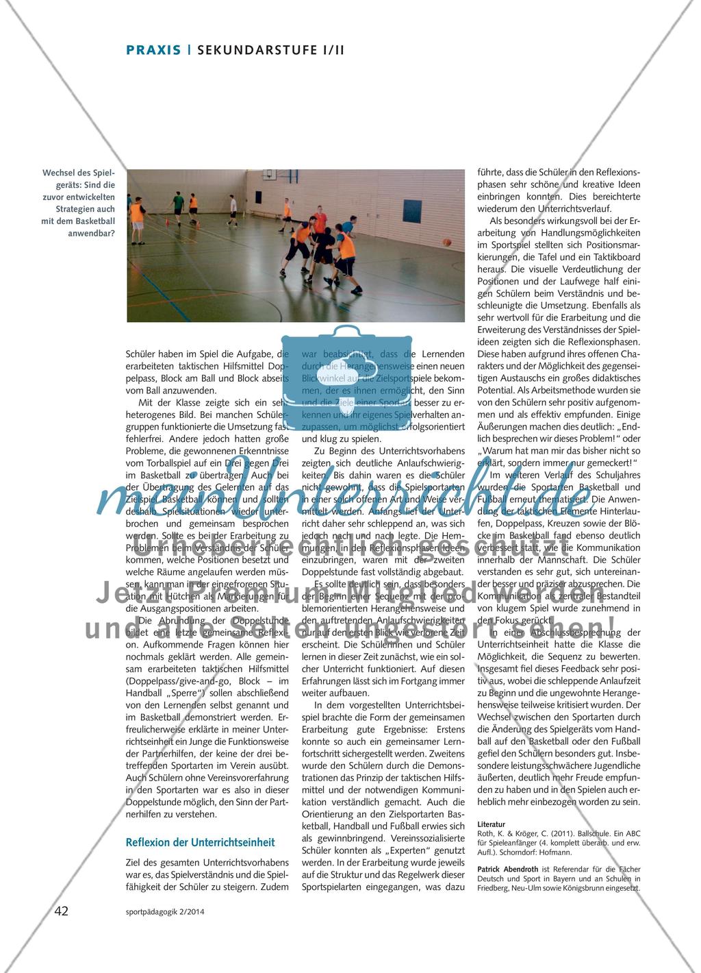 Torballspiele - Mehrtorspiele als sportspielübergreifender Ansatz zur Entwicklung von klugem Spiel Preview 5