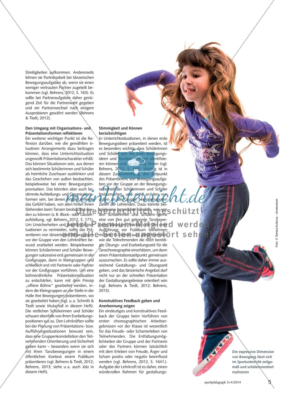 Sich körperlich ausdrücken - Die Expressivität von Bewegung im Mittelpunkt des Sportunterrichts Preview 4