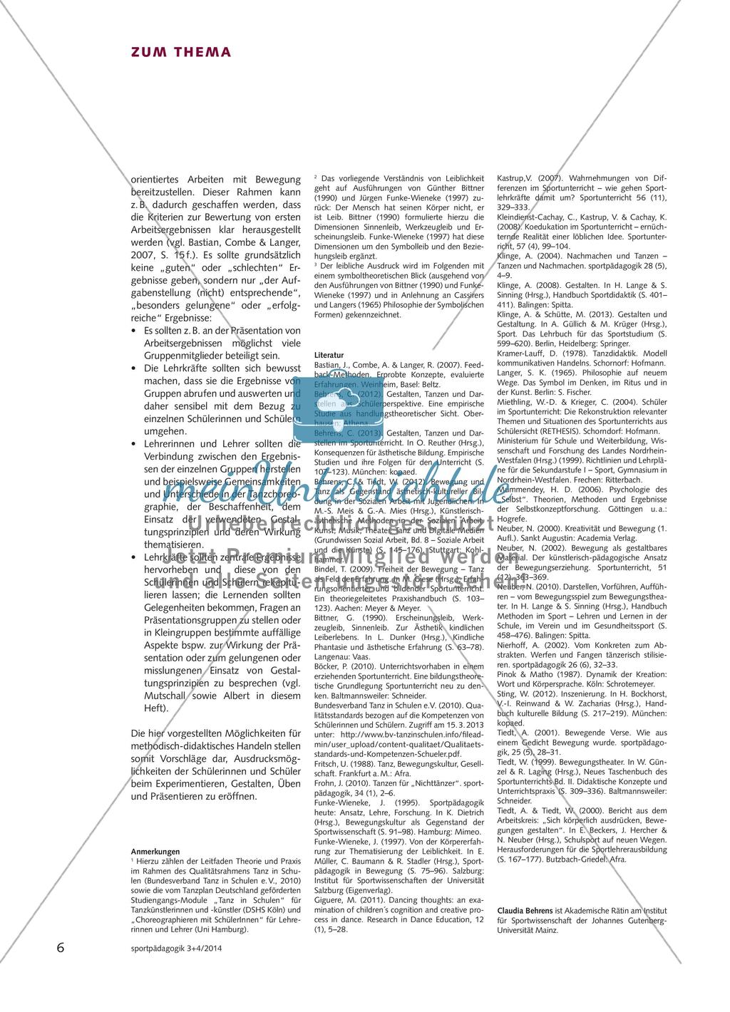 Sich körperlich ausdrücken - Die Expressivität von Bewegung im Mittelpunkt des Sportunterrichts Preview 5