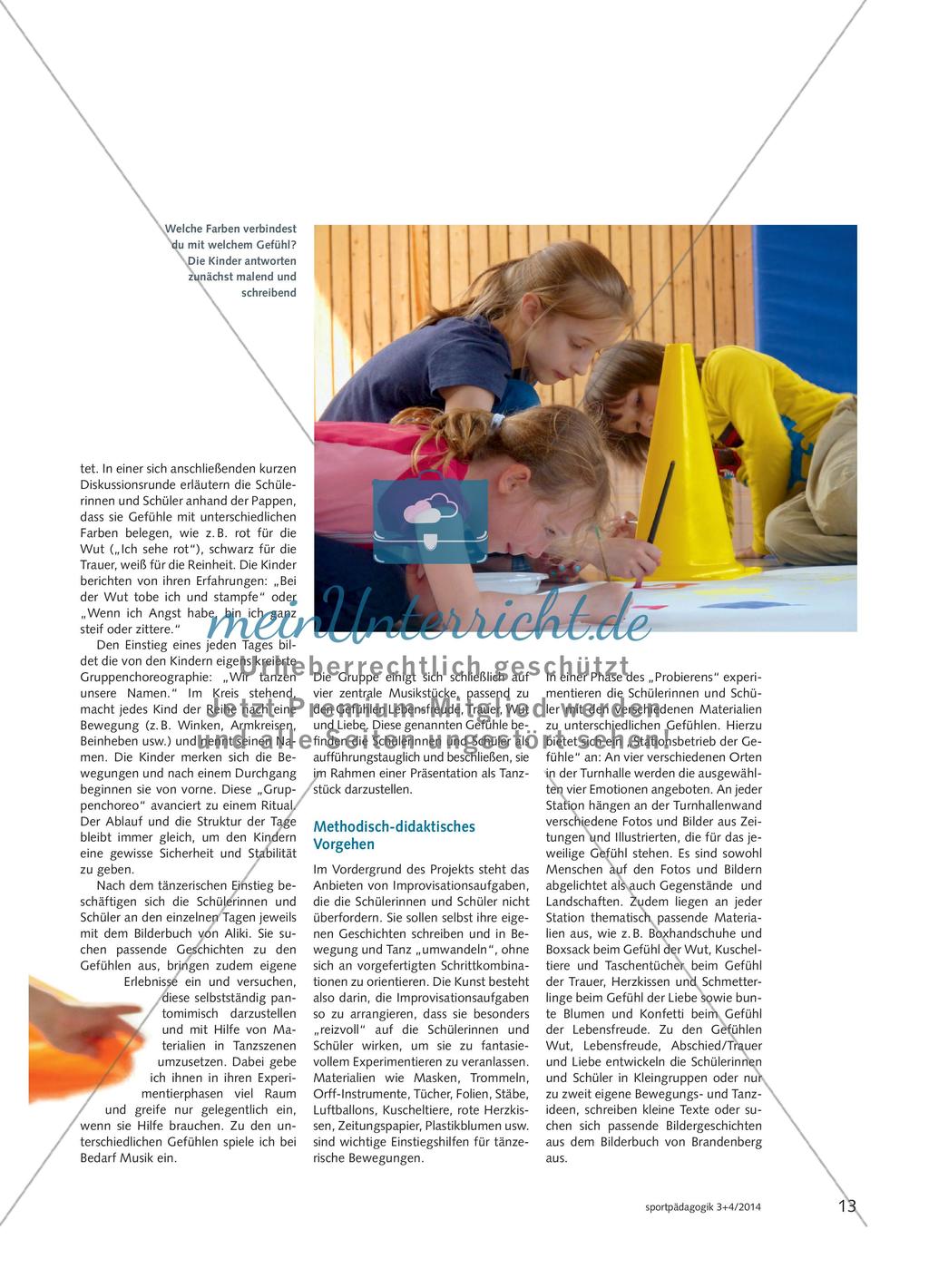 Gefühle sind wie Farben - Lernende der Klassen 1–4 gestalten ihre eigene Ausdruckstanz-Aufführung Preview 2