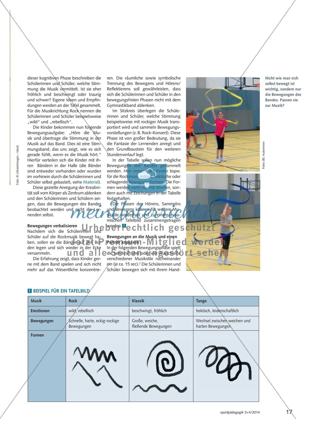 Stimmungsbänder - Verbindung von Musik und Bewegung mit dem Gymnastikband Preview 2