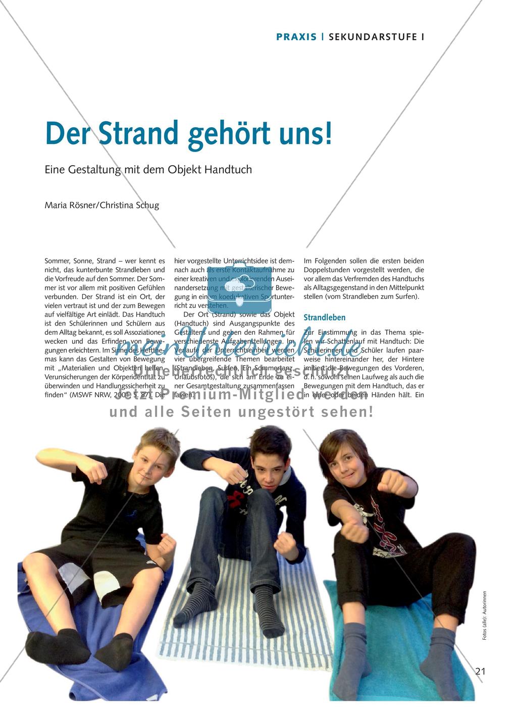 Der Strand gehört uns! - Eine Gestaltung mit dem Objekt Handtuch Preview 1