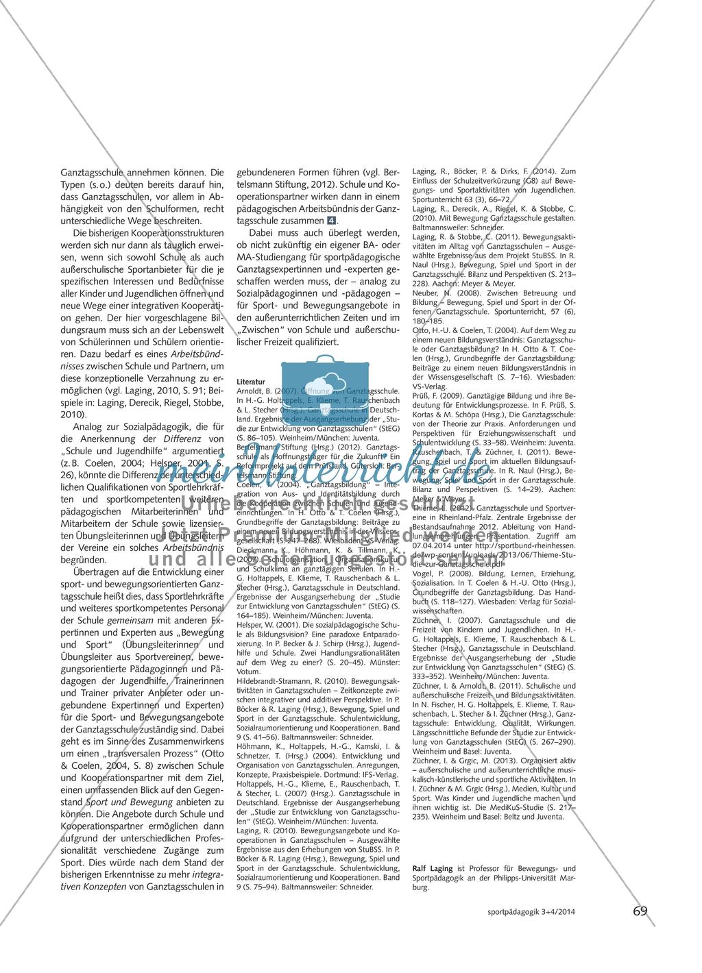 Sport- und Bewegungsangebote in der Ganztagsschule - Pädagogische Arbeitsbündnisse mit Kooperationspartnern Preview 5