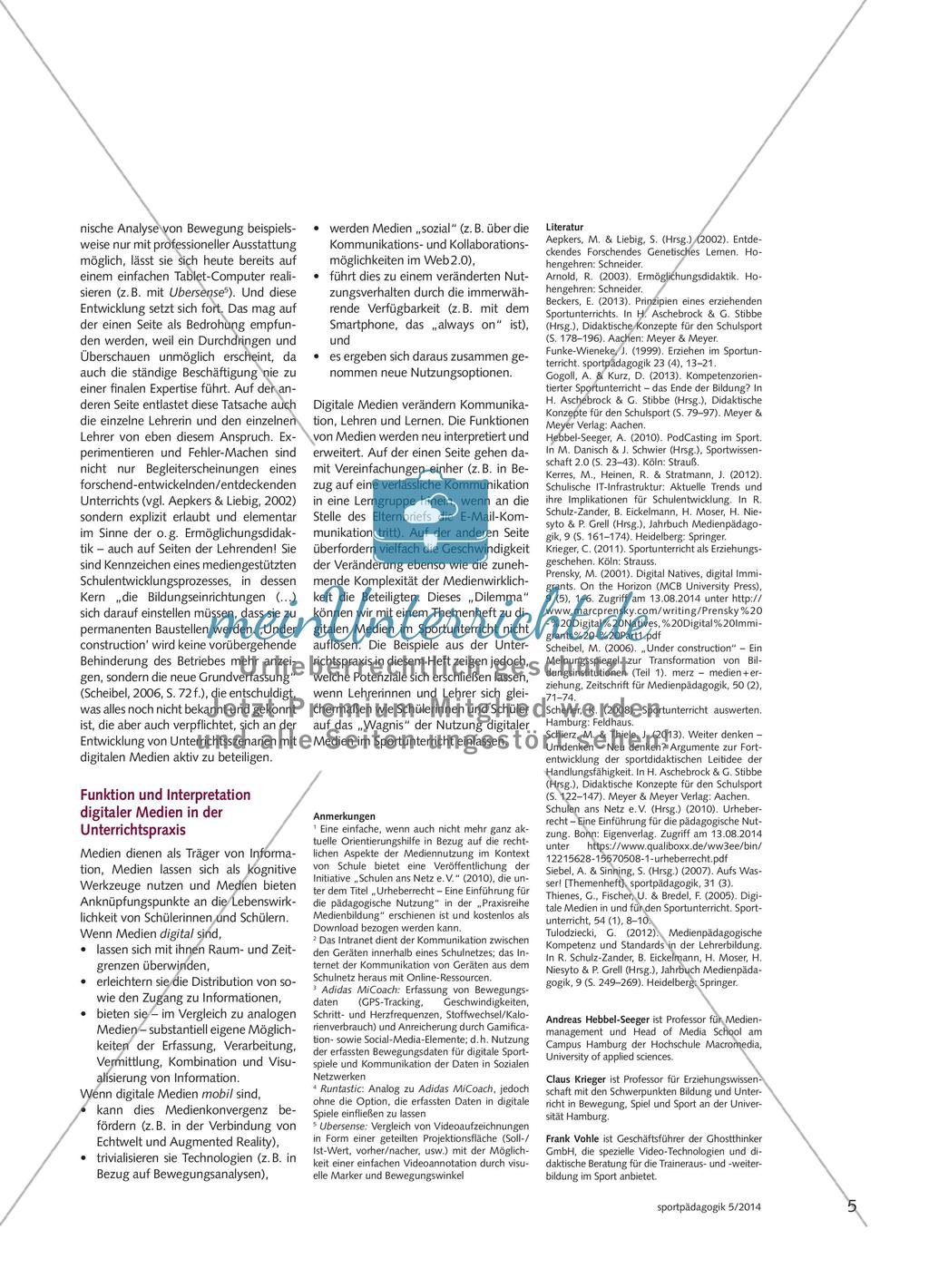 Digitale Medien im Sportunterricht - Möglichkeiten und Grenzen eines pädagogisch wünschenswerten Medieneinsatzes Preview 4