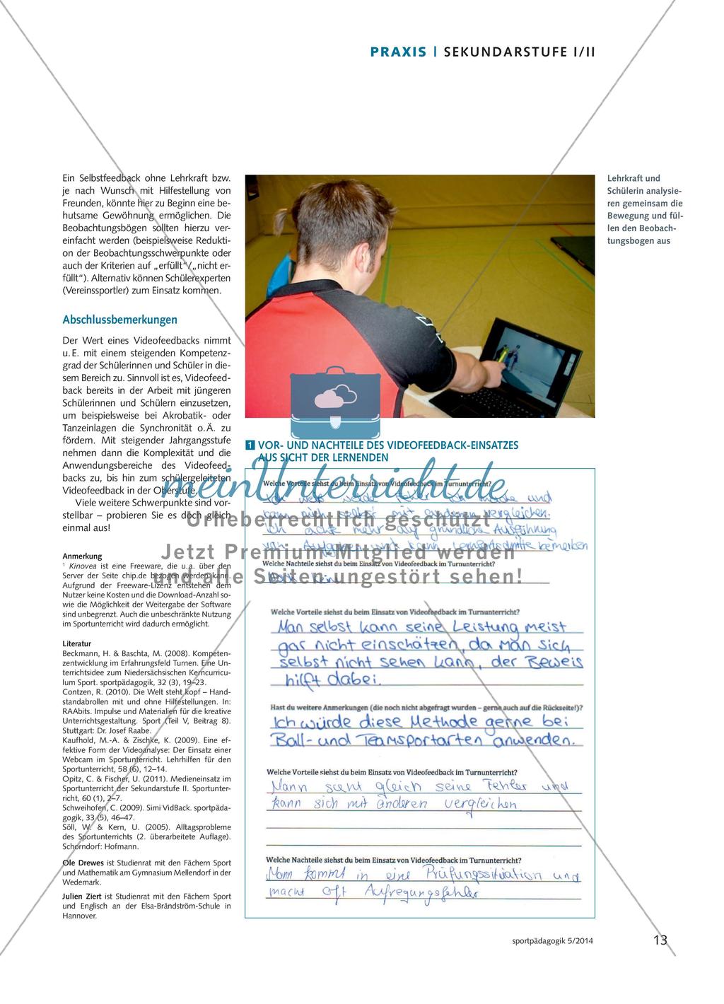 Besser lernen durch zeitverzögertes Videofeedback Preview 4