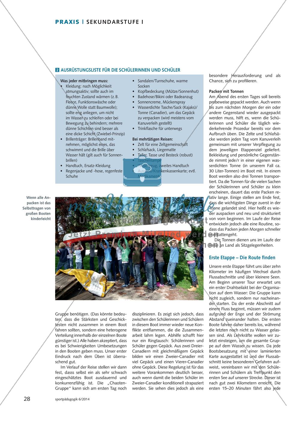 Mit dem Kanu unterwegs - Eine Klassenreise auf dem Wasser Preview 3
