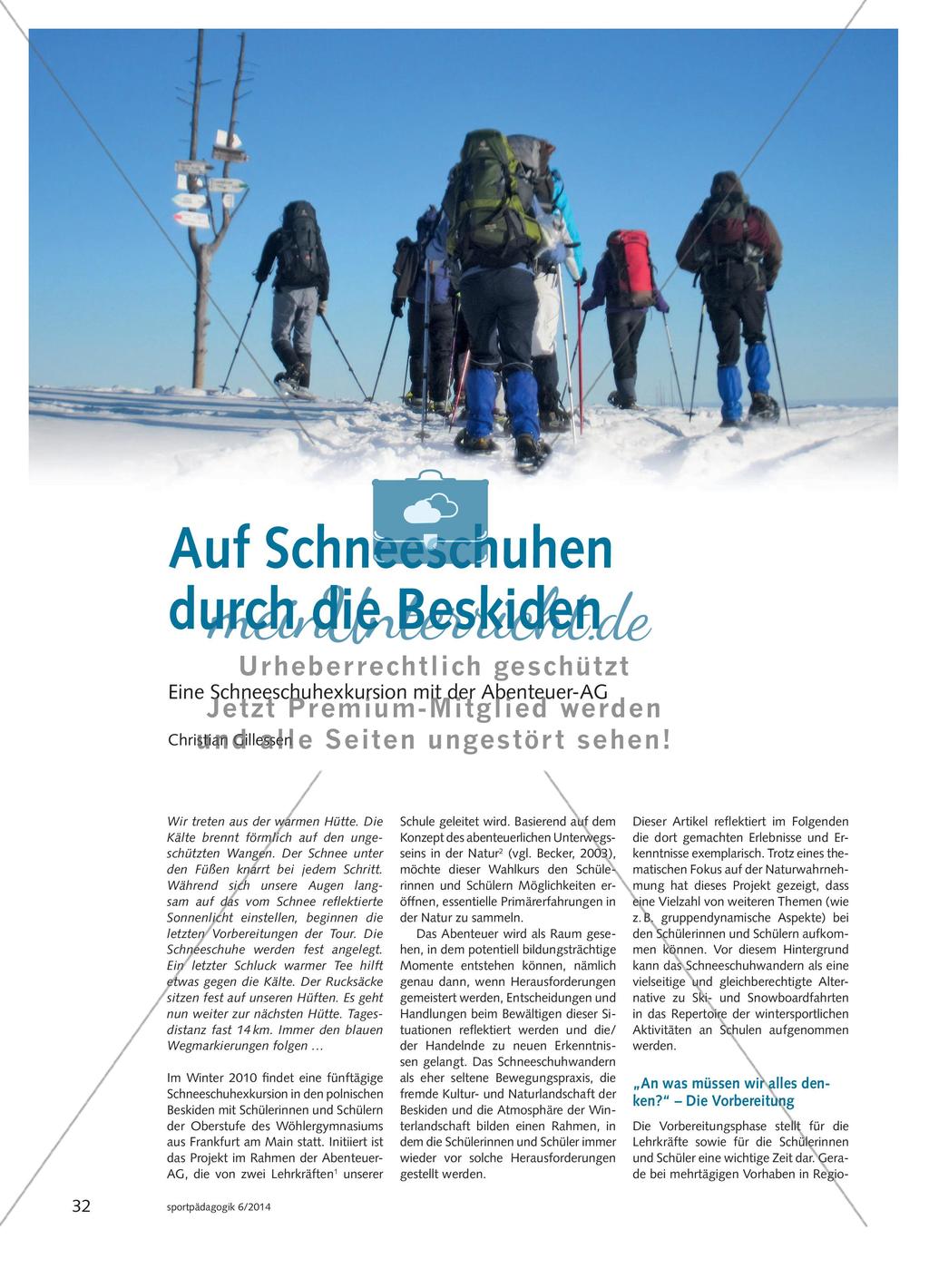 Auf Schneeschuhen durch die Beskiden - Eine Schneeschuhexkursion mit der Abenteuer-AG Preview 1