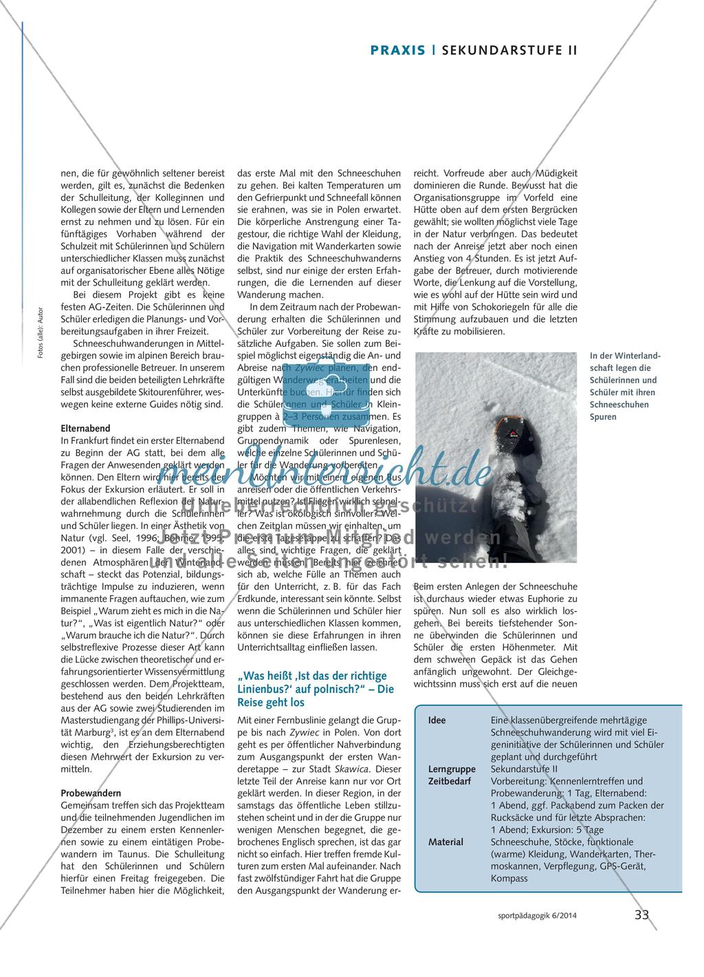 Auf Schneeschuhen durch die Beskiden - Eine Schneeschuhexkursion mit der Abenteuer-AG Preview 2