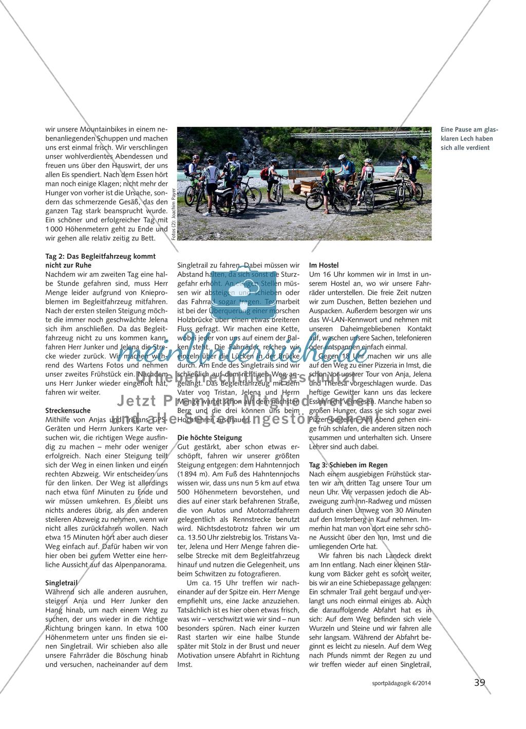 Mit dem Mountainbike über die Alpen - Schülerinnen und Schüler planen und realisieren eine Alpenüberquerung Preview 4