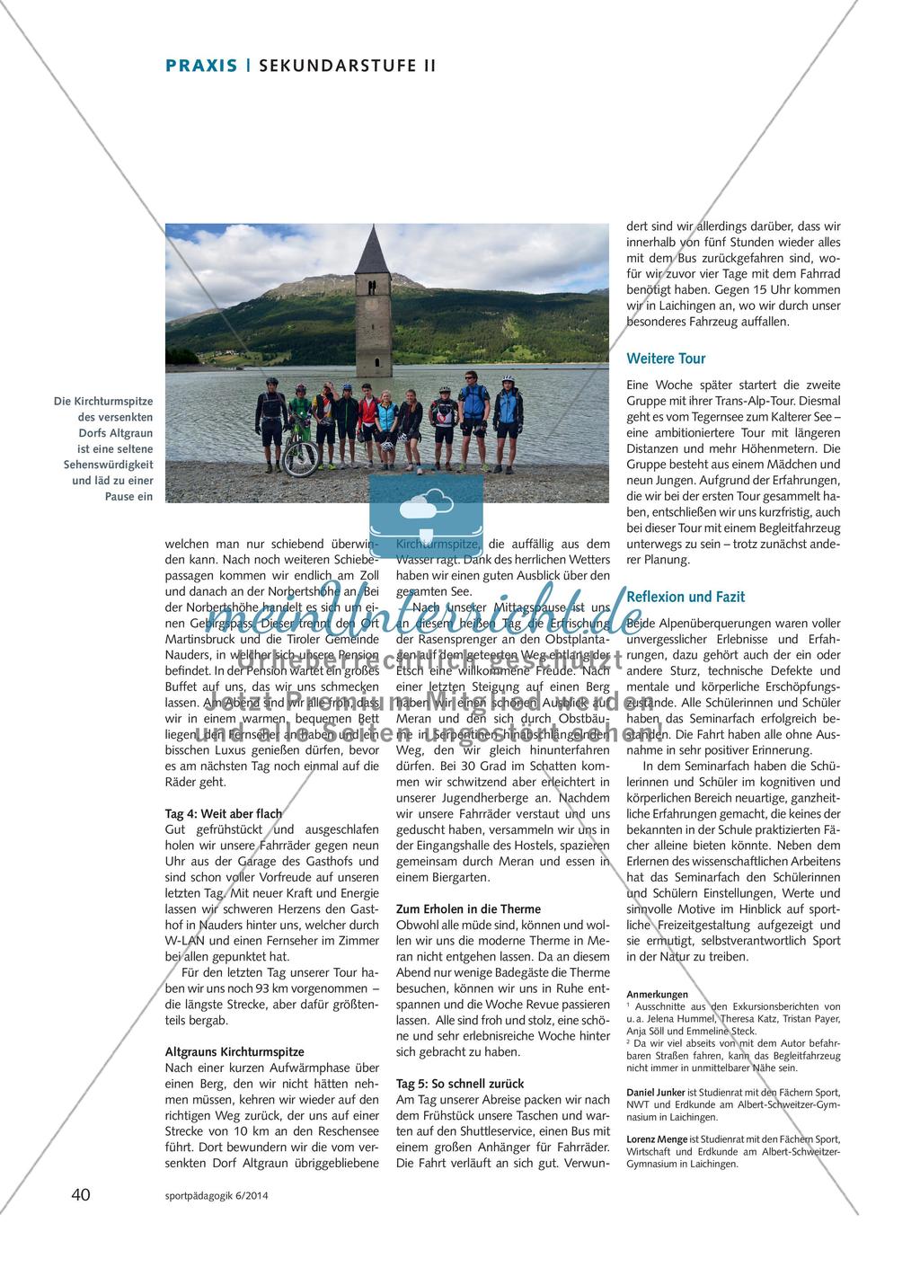 Mit dem Mountainbike über die Alpen - Schülerinnen und Schüler planen und realisieren eine Alpenüberquerung Preview 5