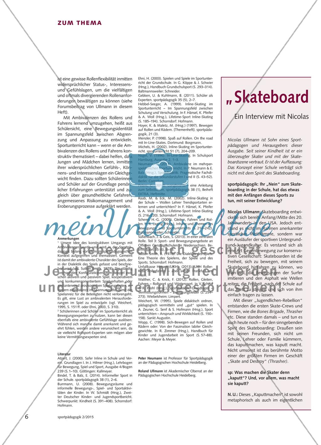 „Skateboarding in der Schule? – Nein, danke!“: Ein Interview mit Nicolas Preview 1