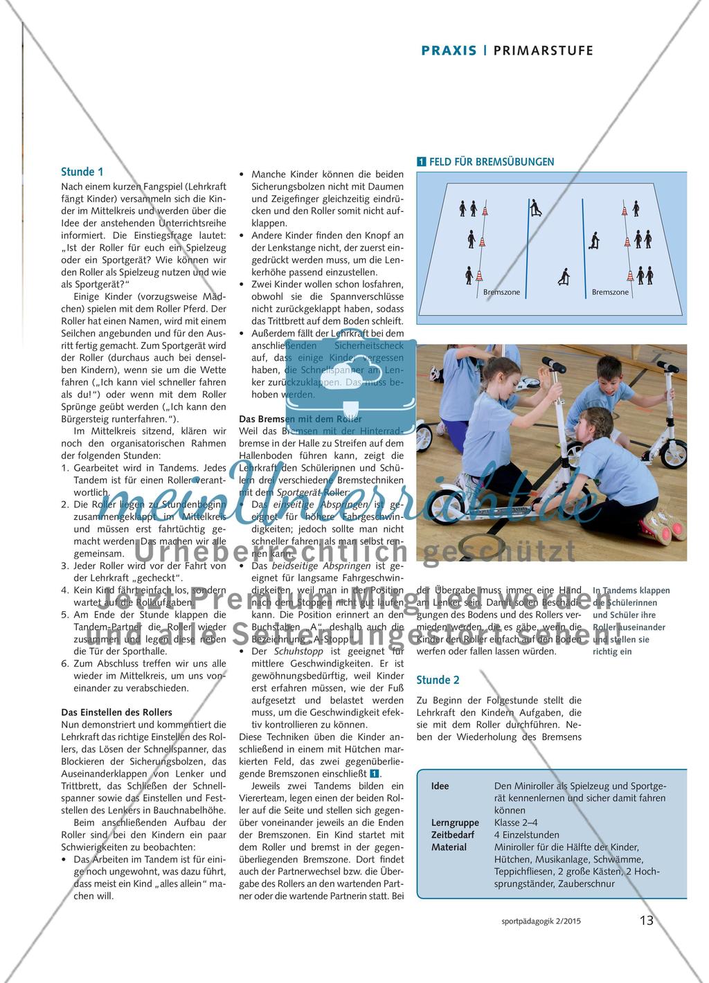 Der Roller im Sportunterricht – Spielzeug oder Sportgerät? Preview 2