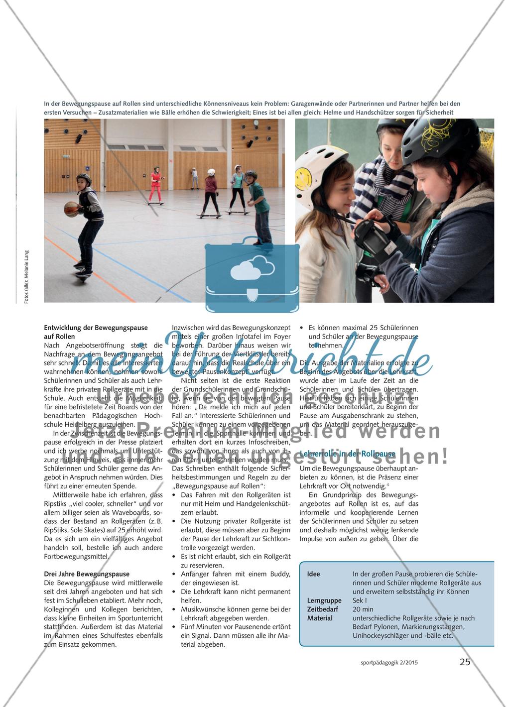 Bewegungspause auf Rollen - Ein Erfahrungsbericht mit Hinweisen und Empfehlungen Preview 2
