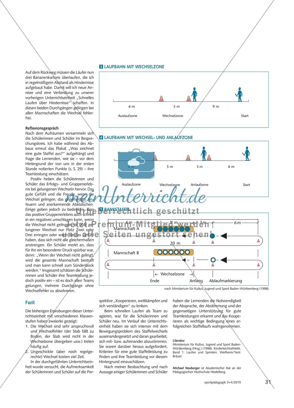 Staffellauf: Wir sind schnell im Team! - Eine Leichtathletik-Einheit perspektivisch planen und unterrichten Preview 4