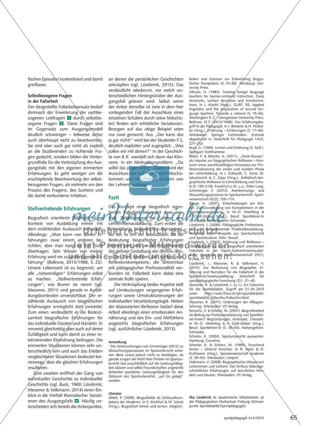 Biografisch orientierte Fallarbeit in der Lehrerinnen- und Lehrerausbildung Preview 5