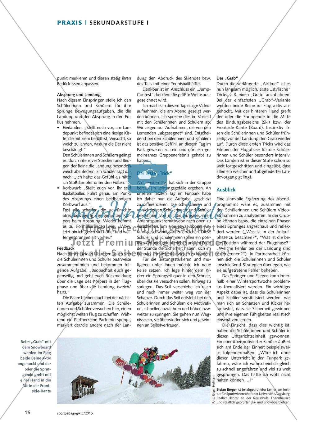 Mit Skiern und Snowboards in den Funpark - Springen und Fliegen im Schnee mit Hilfe von Wellenbahn, Kicker und Co. Preview 5