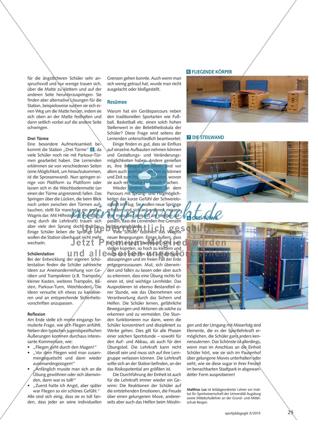 Klettern, Springen, Fliegen, Landen - Eine Unterrichtssequenz unter Verwendung von Großgeräten Preview 4