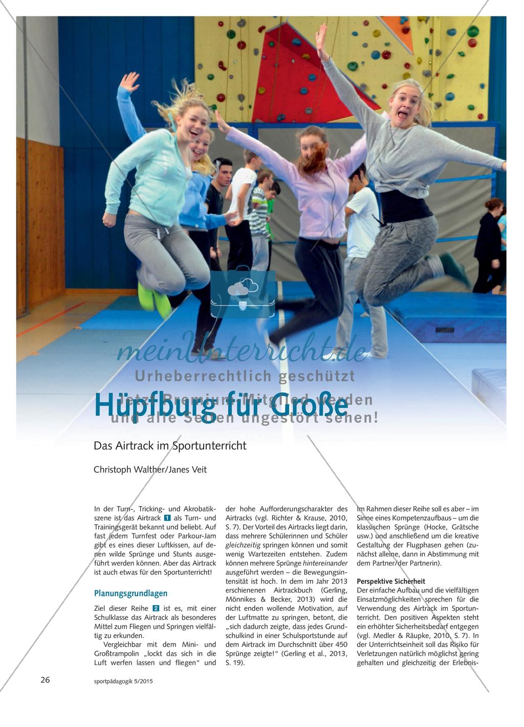Hüpfburg für Große - Das Airtrack im Sportunterricht Preview 1