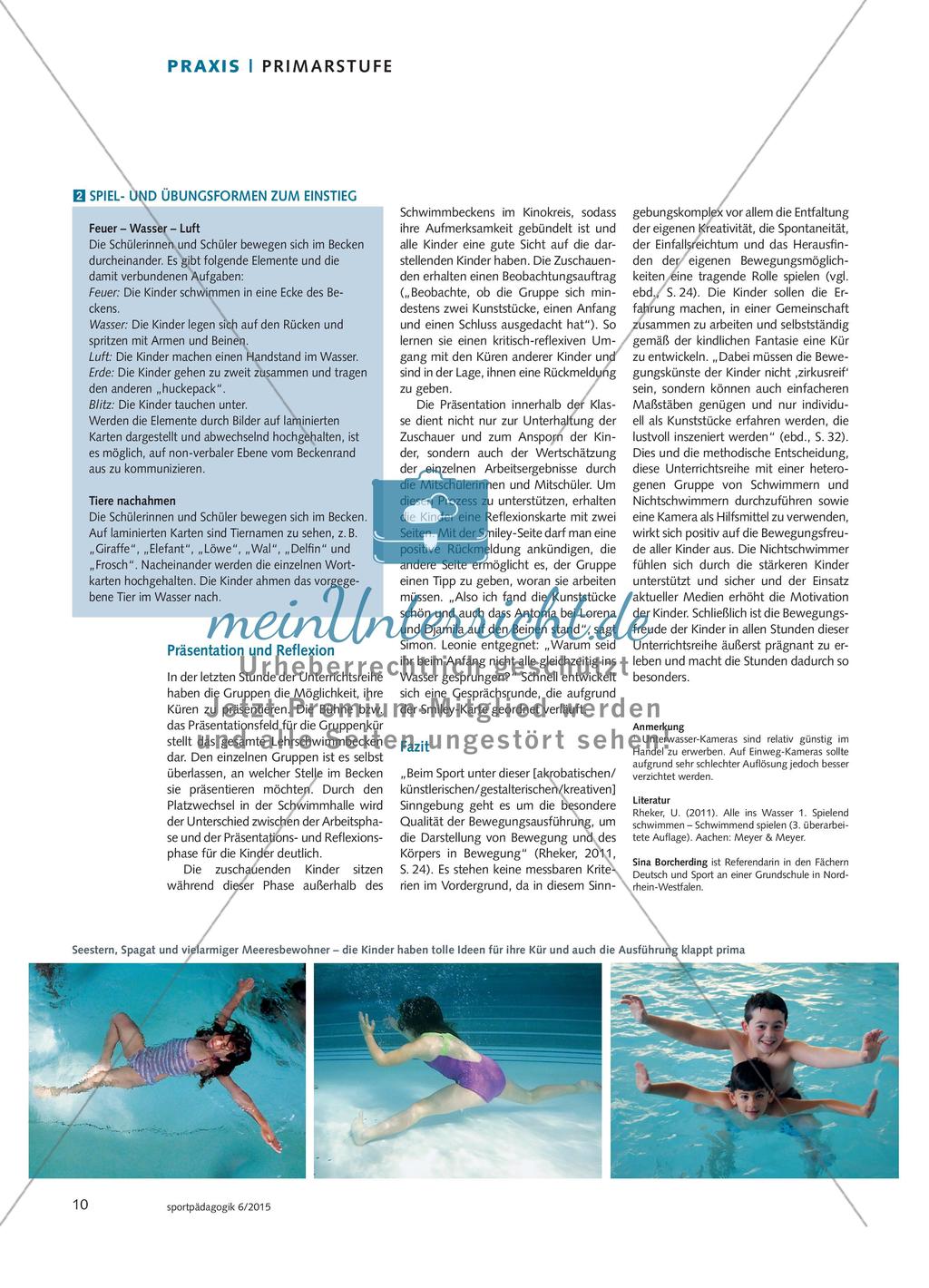 Kreative Wasserakrobaten - In Kleingruppen eine Kür entwickeln, erproben und präsentieren Preview 3