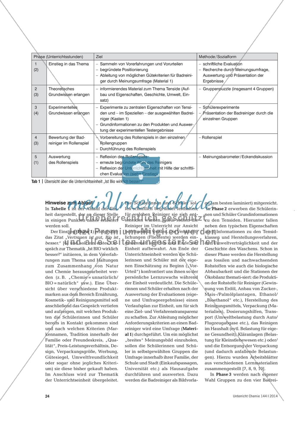 Ist BIO wirklich besser? - Ein Rollenspiel zur Förderung der Bewertungskompetenz am Beispiel von Badreinigern Preview 3