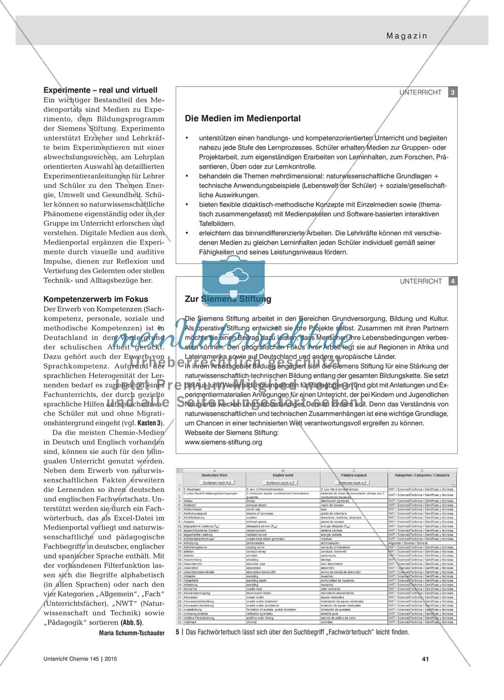 Das Medienportal der Siemens Stiftung - Digitale Materialien für den naturwissenschaftlich-technischen Unterricht Preview 3