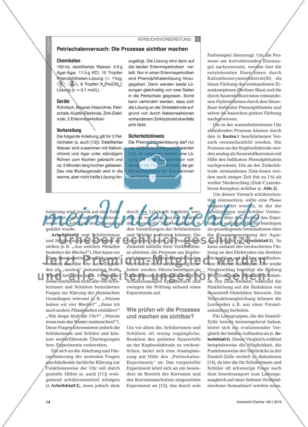 Mit Leitungswasser eine Uhr betreiben? - Eine alternative Herangehensweise an die Elektrochemie Preview 2
