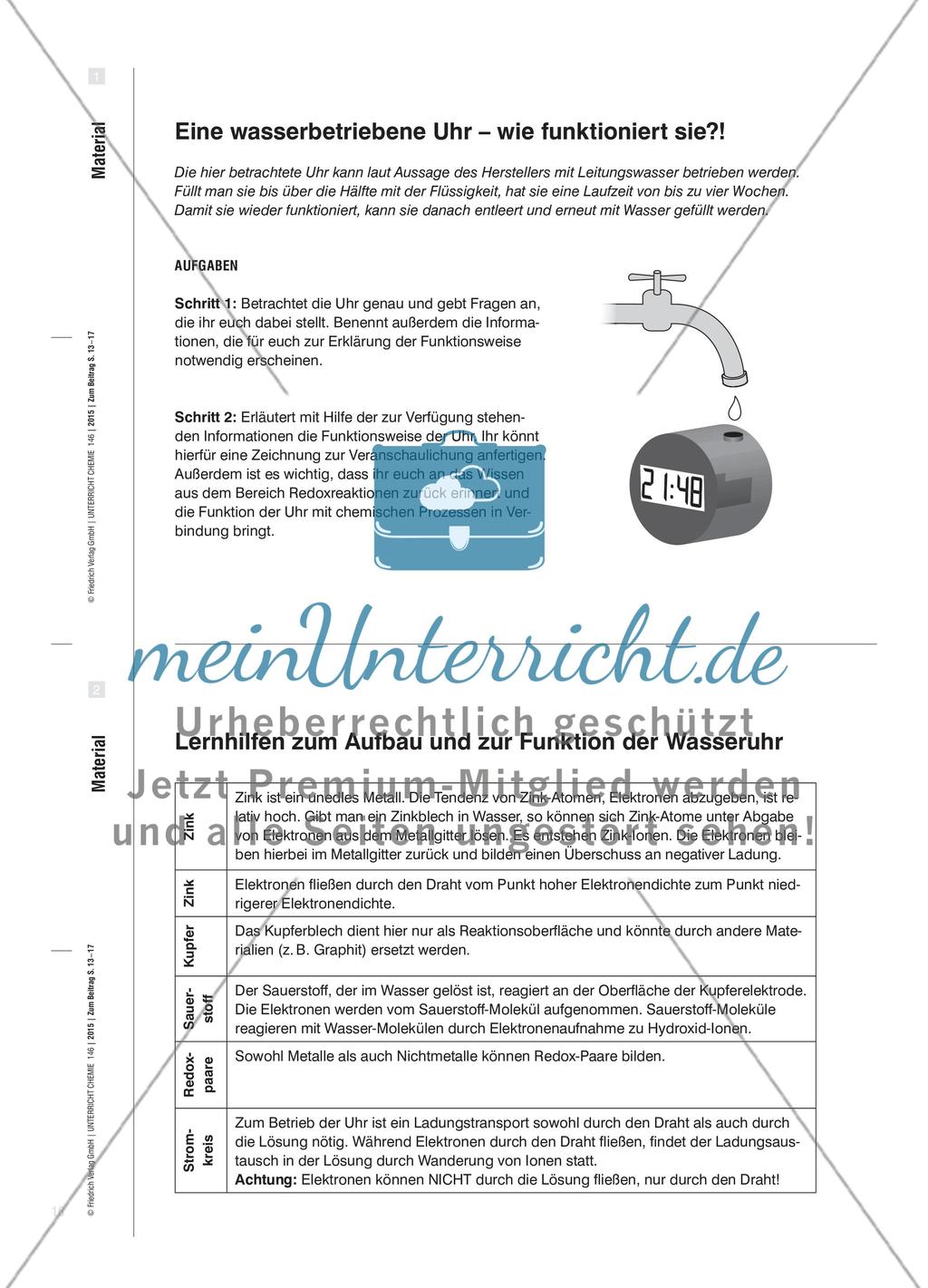 Mit Leitungswasser eine Uhr betreiben? - Eine alternative Herangehensweise an die Elektrochemie Preview 4