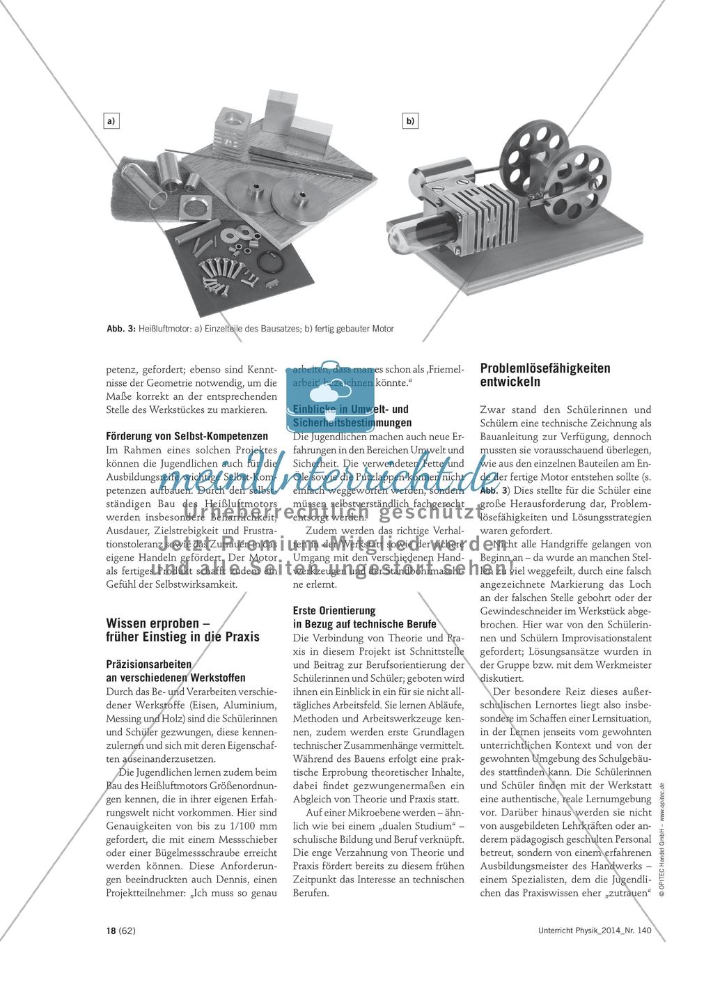 Heißluftmotoren selbst bauen - Eine Kooperation zwischen Kreishandwerkerschaft und Gymnasium Preview 4