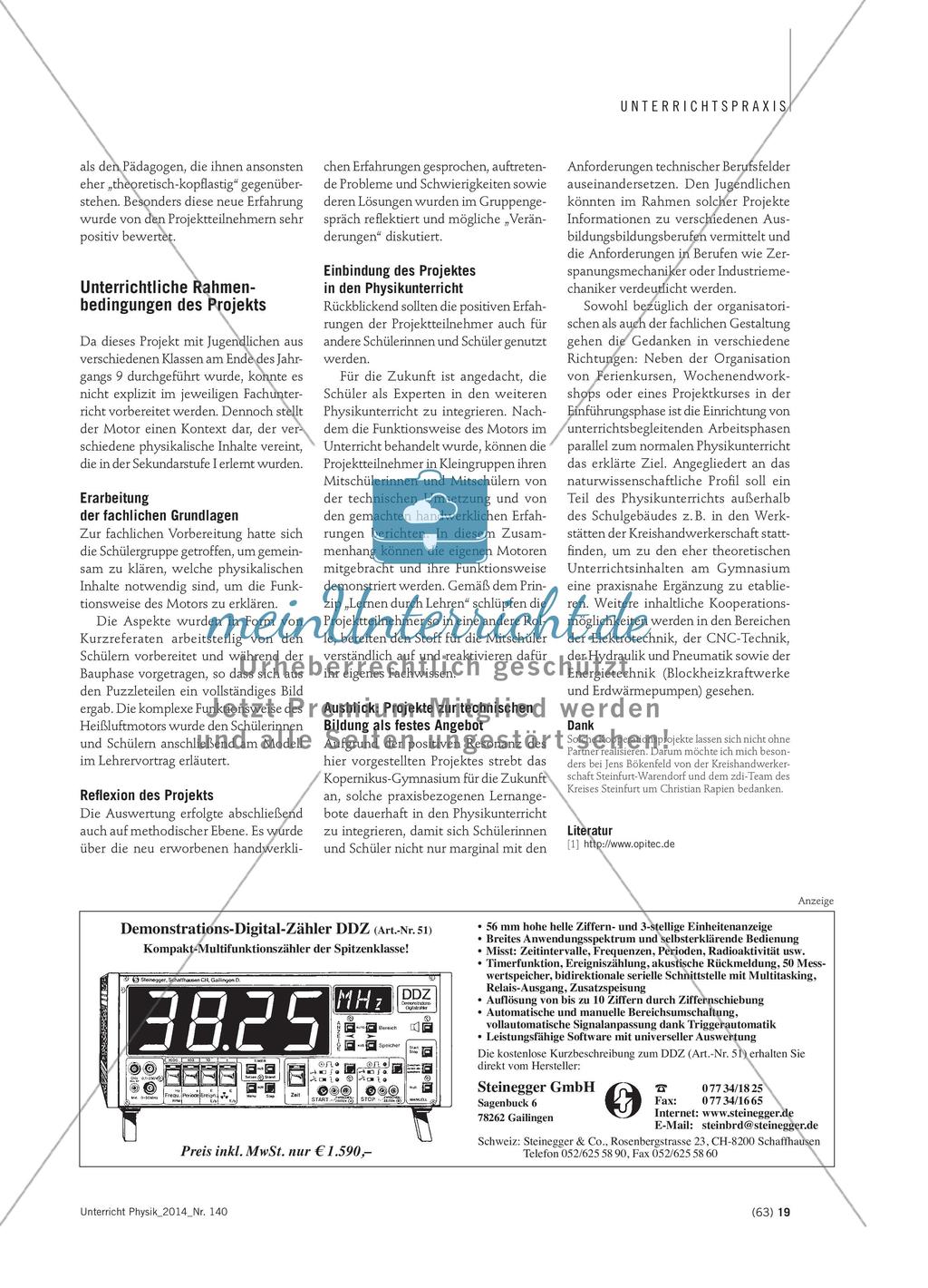Heißluftmotoren selbst bauen - Eine Kooperation zwischen Kreishandwerkerschaft und Gymnasium Preview 5