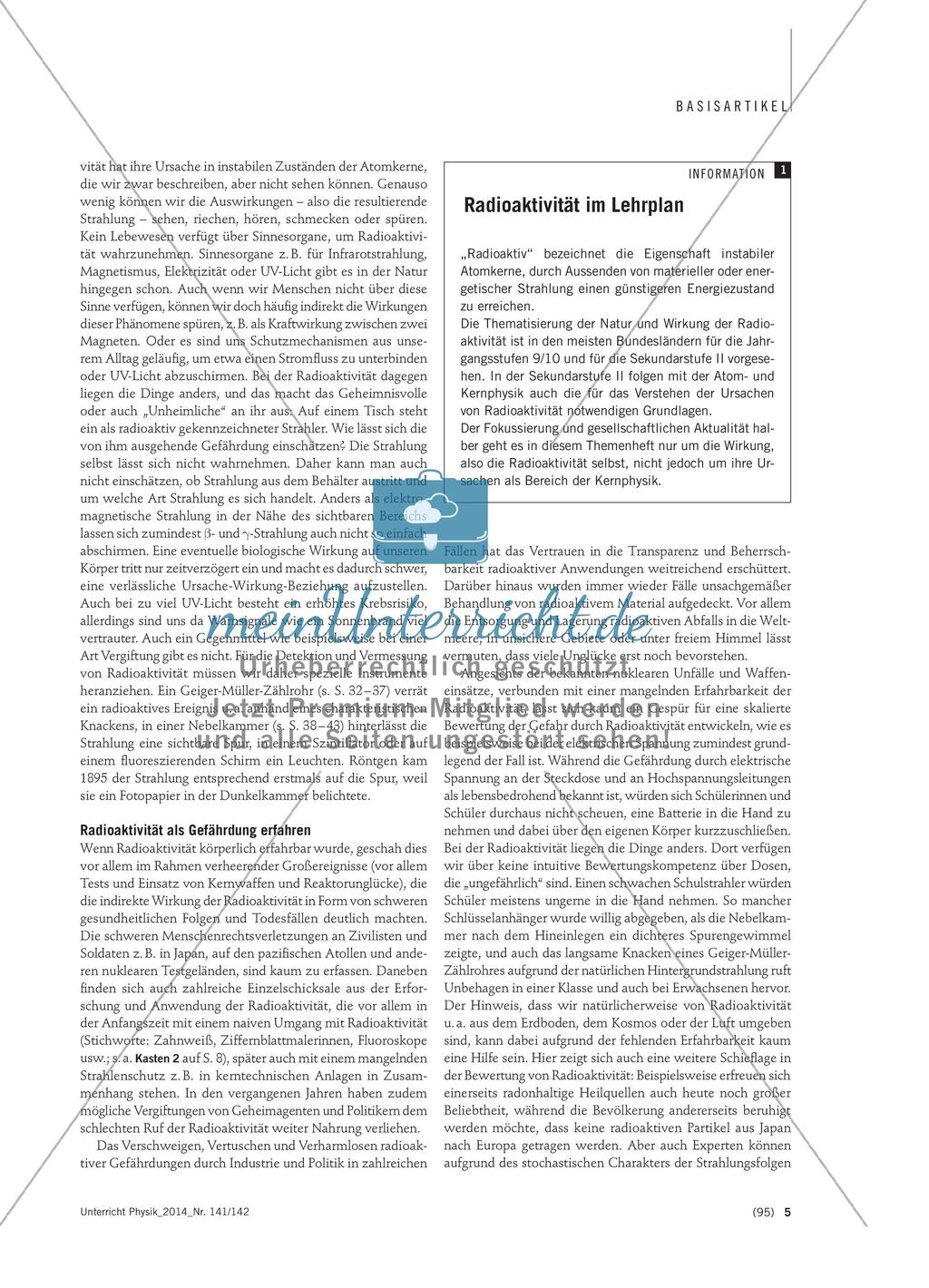 Die Erforschung der Radioaktivität – eine „geheimnisvolle Wissenschaft“: Didaktisch relevante Aspekte eines komplexen Themas Preview 2