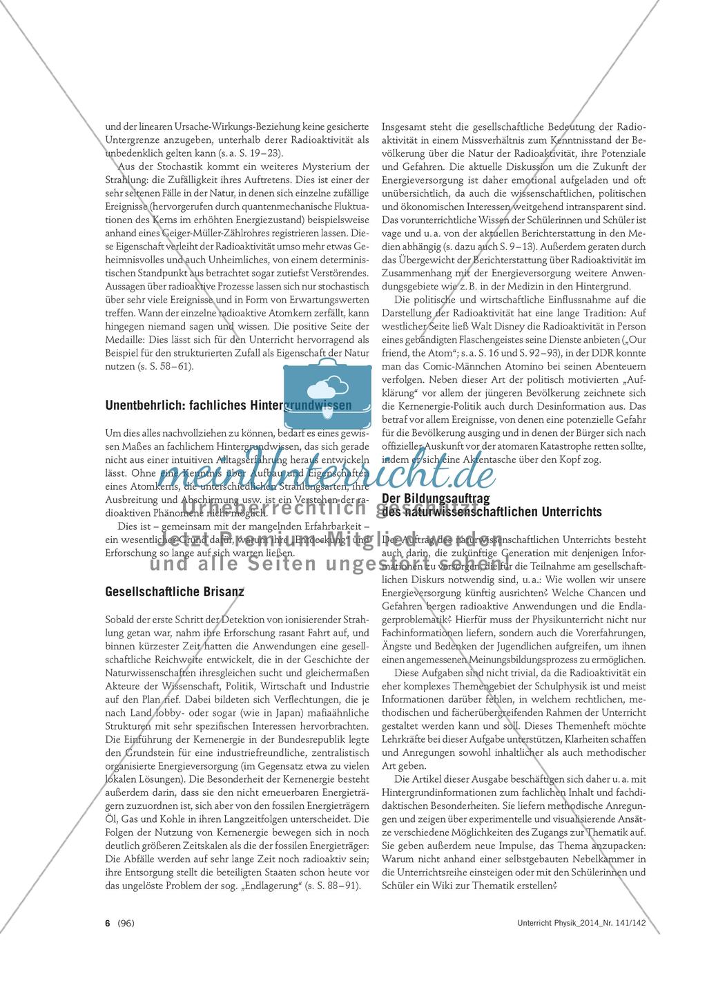 Die Erforschung der Radioaktivität – eine „geheimnisvolle Wissenschaft“: Didaktisch relevante Aspekte eines komplexen Themas Preview 3