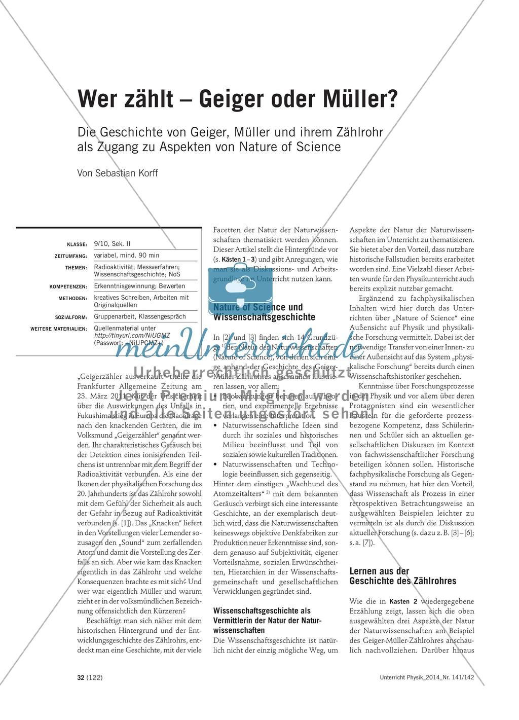Wer zählt – Geiger oder Müller? Preview 1